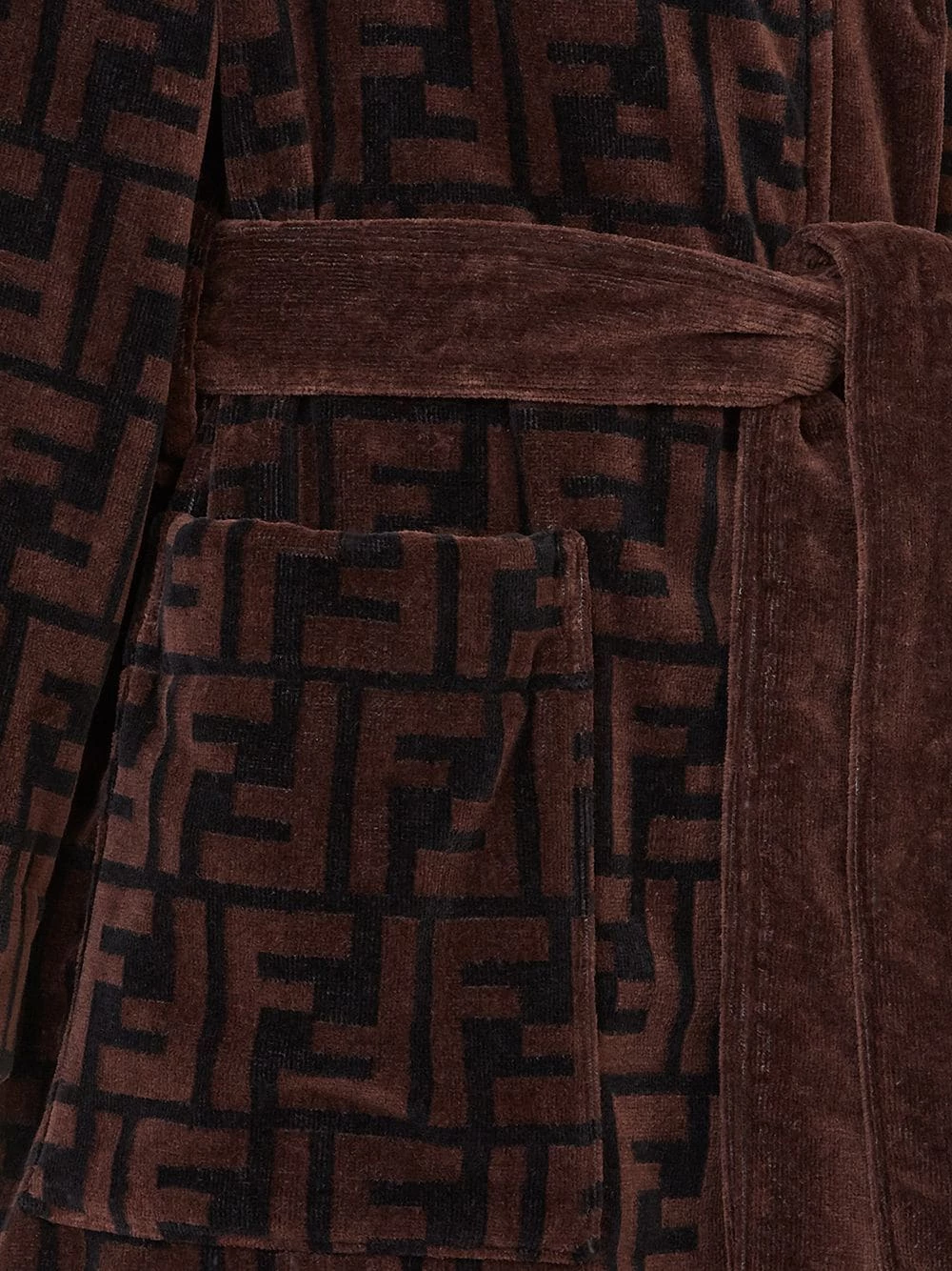 Best Sale π Fendi FF logo cotton robe loungewear of men π 5 Fendi FF logo cotton robe