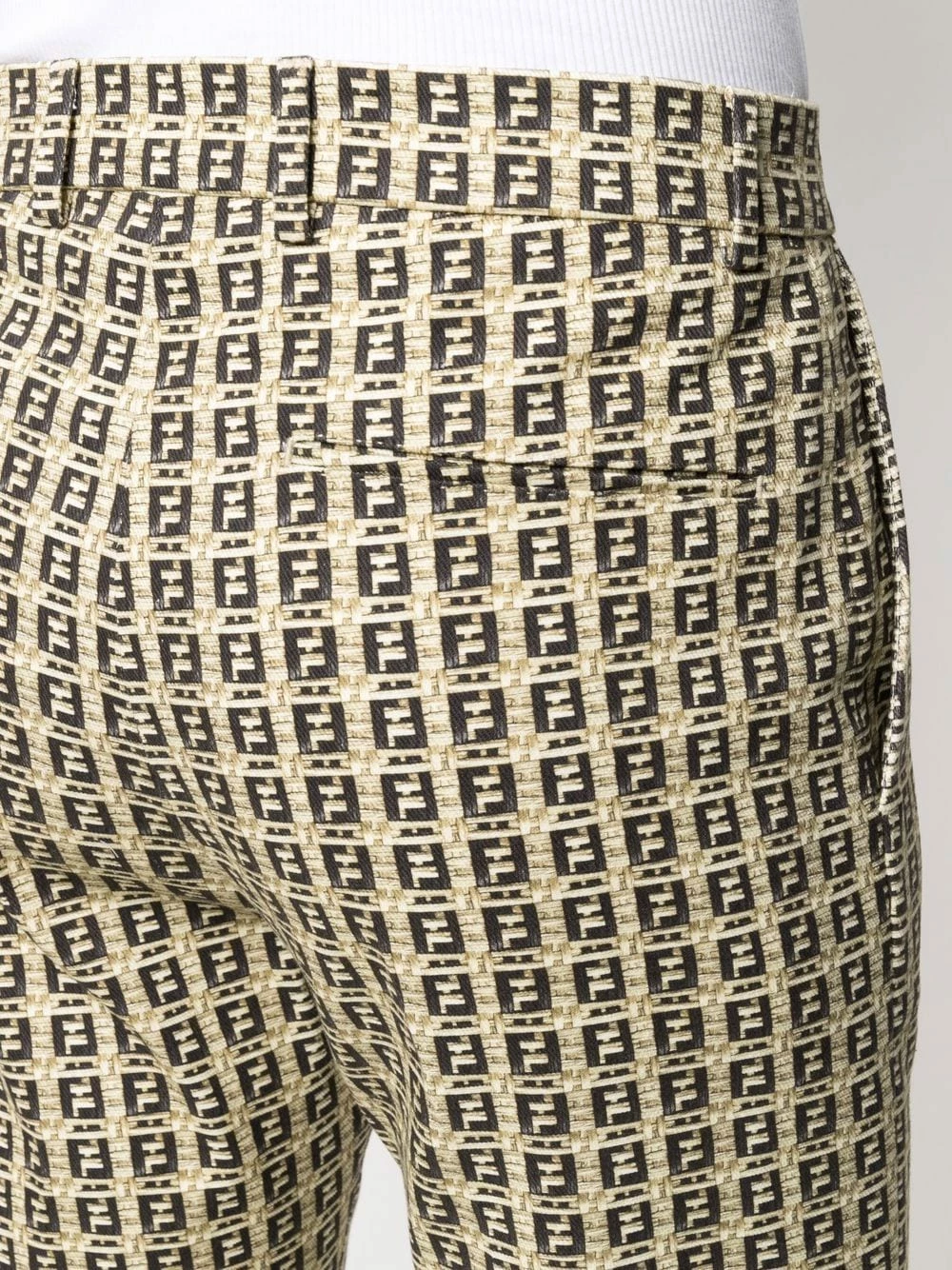 New π― Fendi FF print mid rise trousers regular-fit & straight leg pants of men π 7 Fendi FF-print mid-rise trousers