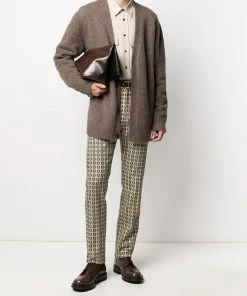 Fendi FF-print mid-rise trousers