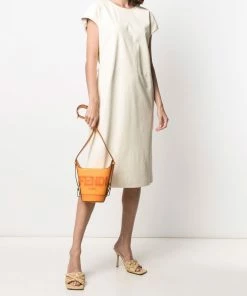 Fendi debossed-logo bucket bag