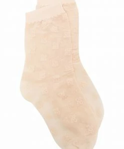 Fendi Karligraphy-embroidered mesh socks