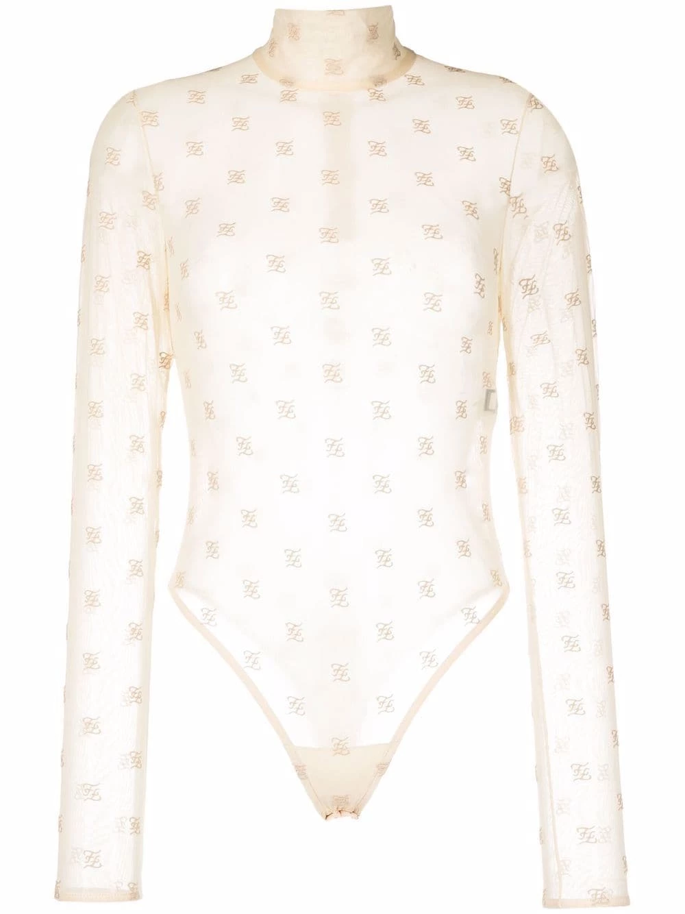 Top 10 π Fendi FF motif high neck bodysuit bodies of women π 3 Fendi FF-motif high-neck bodysuit