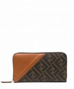 Fendi FF-logo zip-around wallet