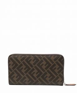 Fendi FF-logo zip-around wallet