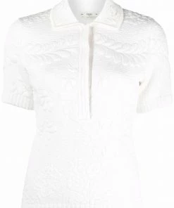 Fendi textured-finish short-sleeve polo shirt