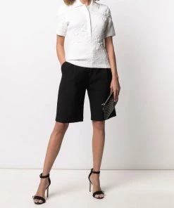 Fendi textured-finish short-sleeve polo shirt