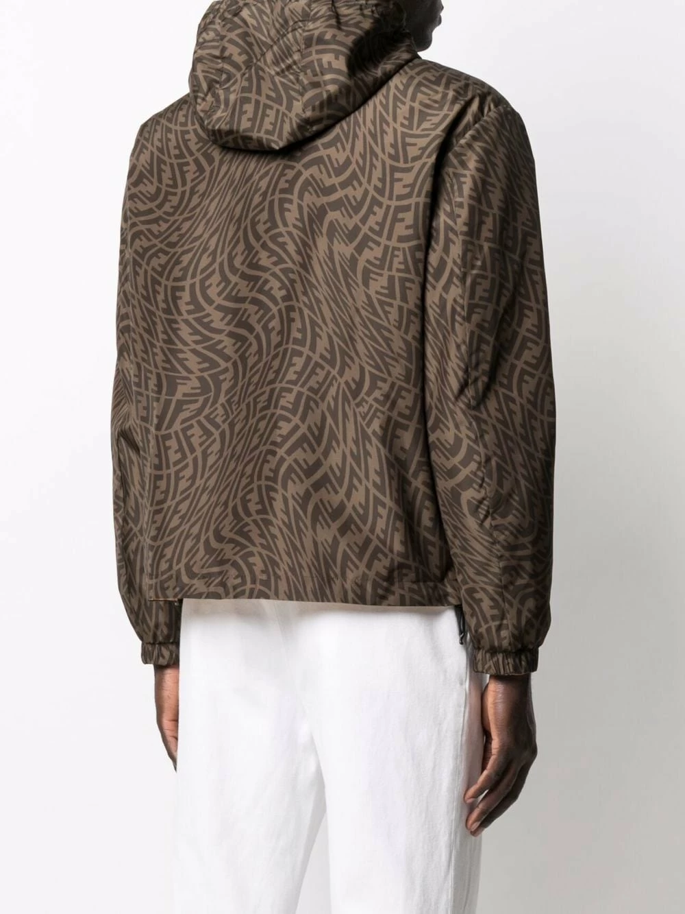 Discount ❤️ Fendi FF Vertigo motif jacket hooded jackets of men ⭐ 6 Fendi FF Vertigo-motif jacket