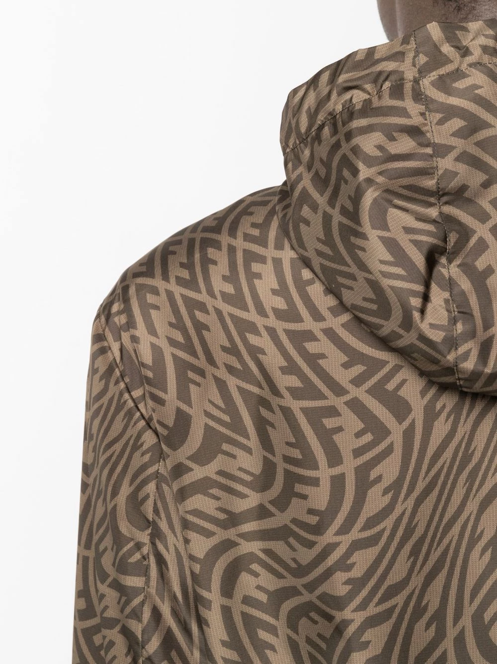 Discount ❤️ Fendi FF Vertigo motif jacket hooded jackets of men ⭐ 7 Fendi FF Vertigo-motif jacket