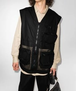 Fendi mesh zip-front gilet