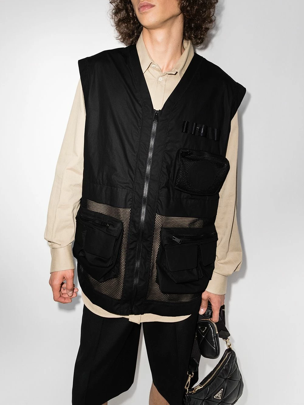 Hot Sale β¨ Fendi Mesh zip front gilet waistcoats & gilets of men π― 4 Fendi mesh zip-front gilet