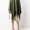 Fendi fringed logo-jacquard poncho
