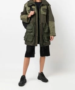 Fendi monogram-pattern hooded coat