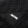 Brand new π Fendi FF motif knitted fringe trim scarf scarves of men π 7 Fendi FF-motif knitted fringe-trim scarf