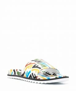 Fendi warped monogram pattern slides