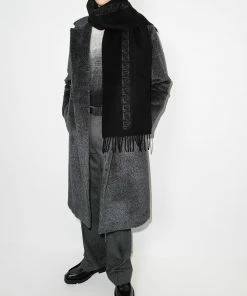 Fendi FF motif fringed scarf