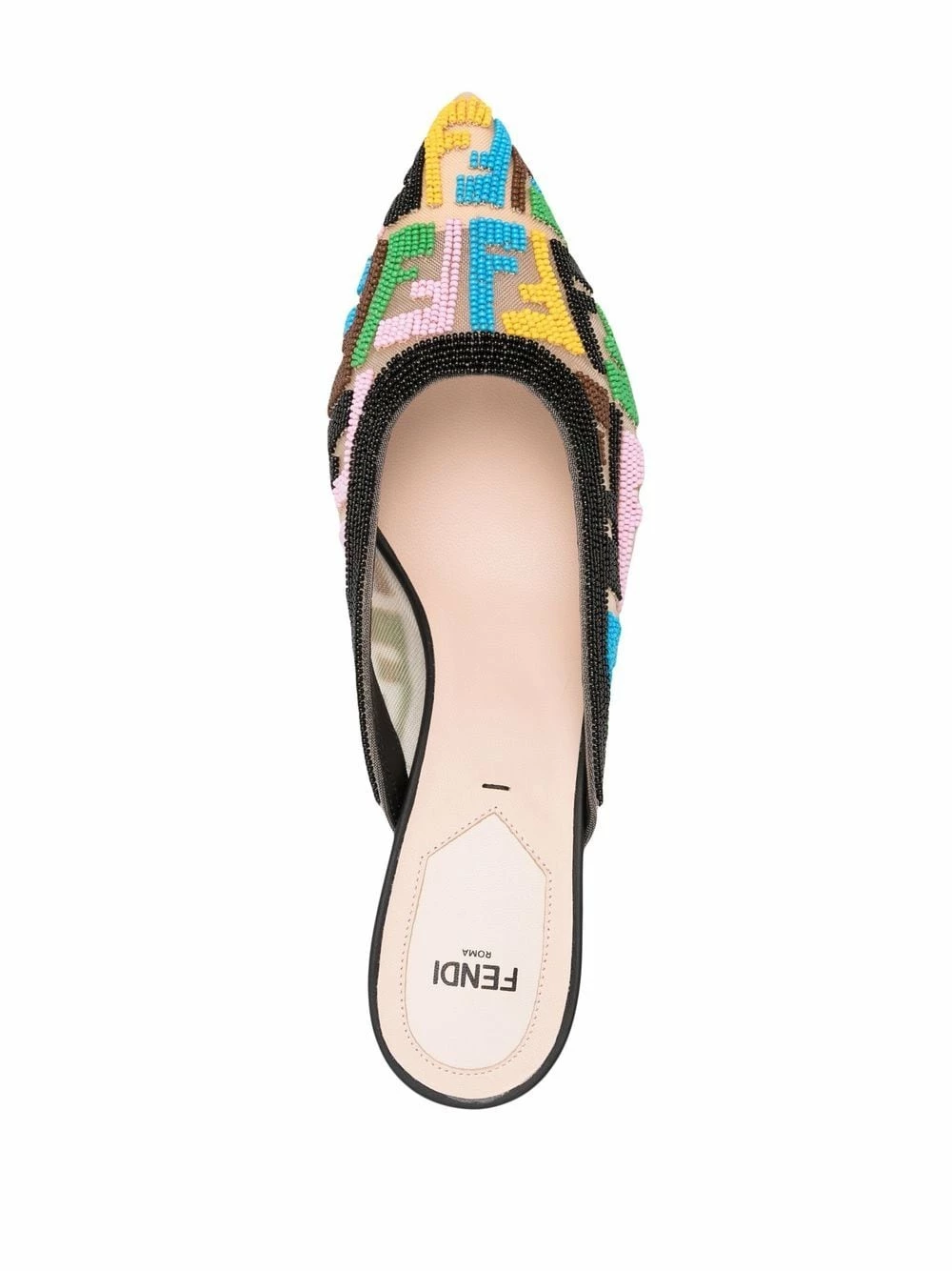 Deals π€© Fendi Bead embellished 70mm mules of women π₯° 6 Fendi bead-embellished 70mm mules