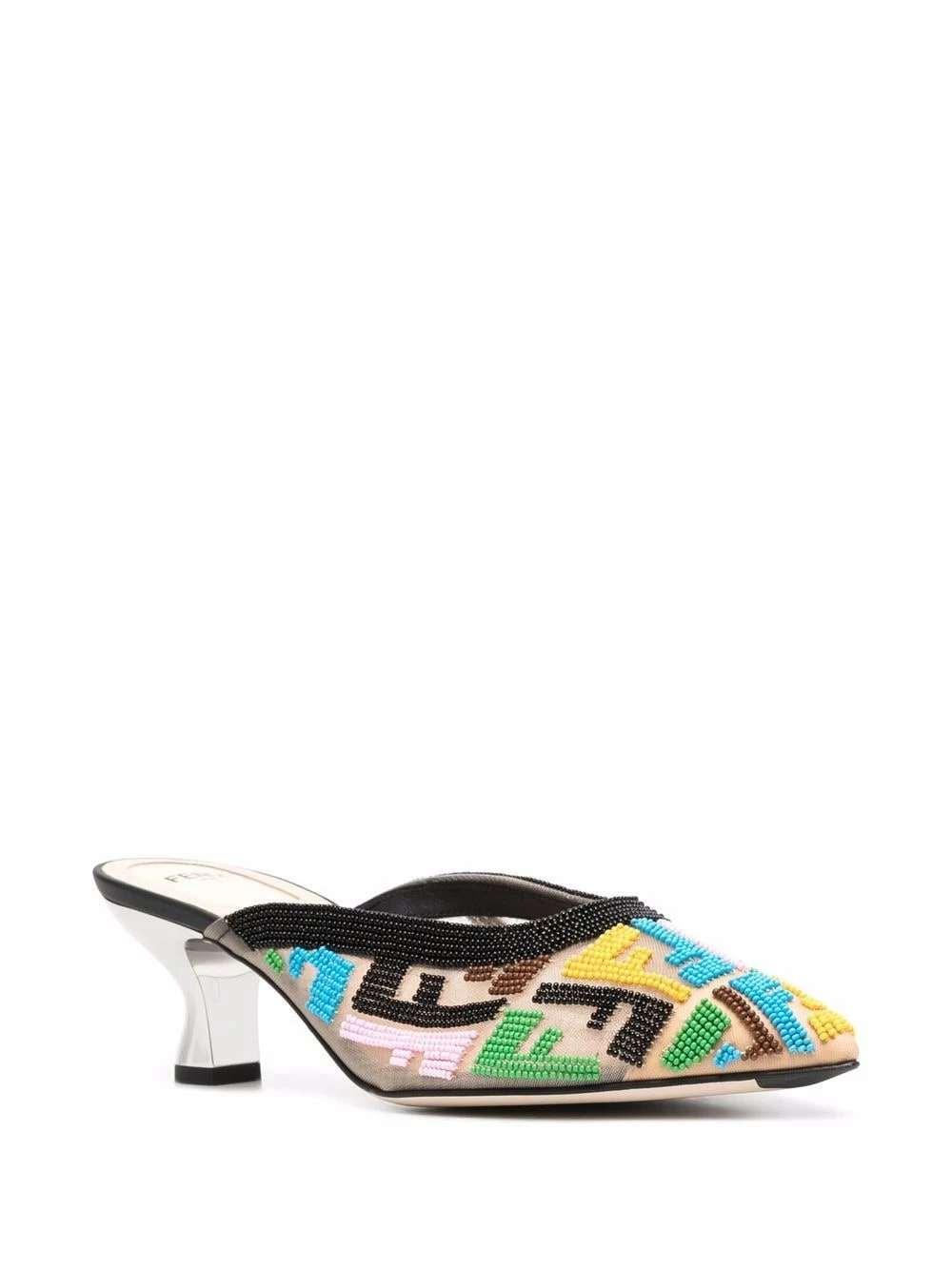 Deals π€© Fendi Bead embellished 70mm mules of women π₯° 4 Fendi bead-embellished 70mm mules