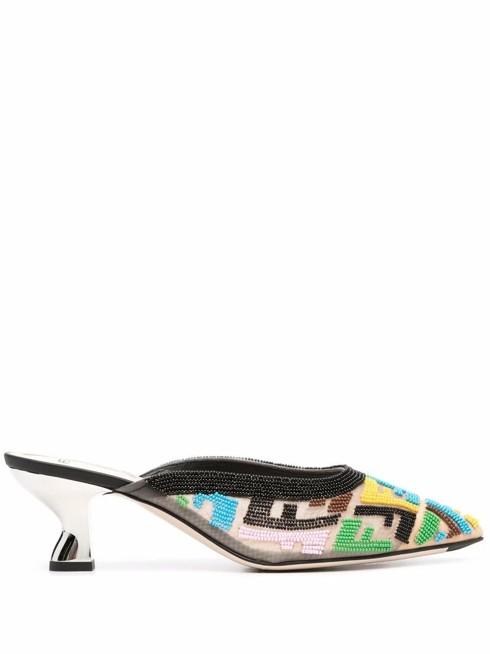 Deals π€© Fendi Bead embellished 70mm mules of women π₯° 3 Fendi bead-embellished 70mm mules
