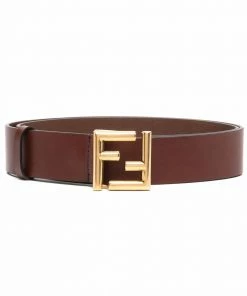 Fendi logo-plaque buckle belt