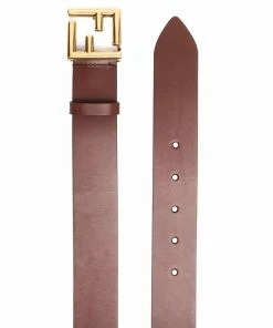 Fendi logo-plaque buckle belt