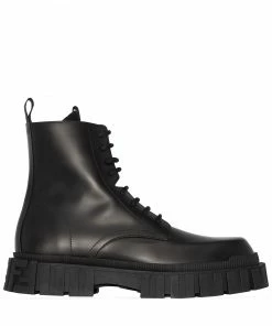 Fendi FF-motif leather ankle boots