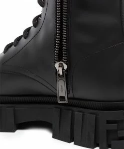 Fendi FF-motif leather ankle boots