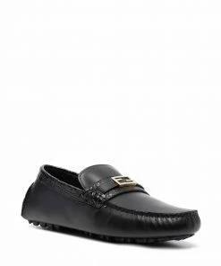 Fendi FF plaque driving shoes