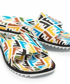 Fendi FF Vertigo print slides