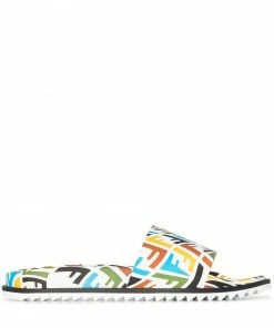 Fendi FF Vertigo print slides