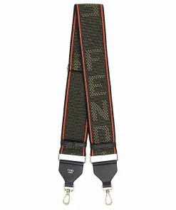 Fendi interwoven-design logo-pattern bag strap