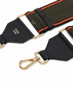Fendi interwoven-design logo-pattern bag strap