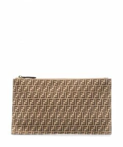 Fendi medium FF-motif flat pouch