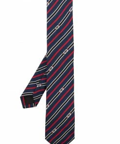 Fendi striped silk tie