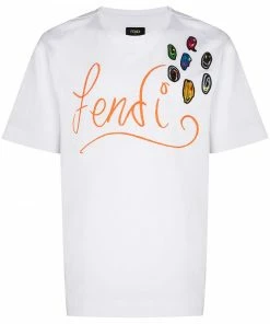 Fendi x Noel Fielding logo-embroidered T-shirt