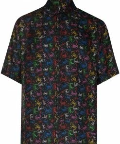 Fendi x Noel Fielding logo-print short-sleeve shirt