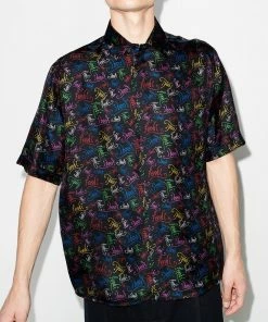 Fendi x Noel Fielding logo-print short-sleeve shirt