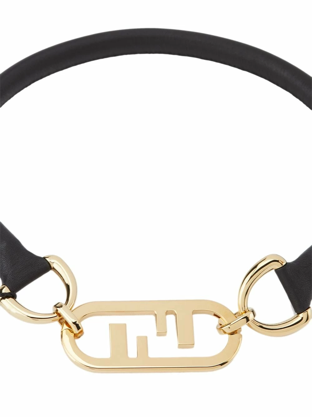 Coupon 𧨠Fendi O'Lock leather choker necklaces of women ⨠4 Fendi O'Lock leather choker