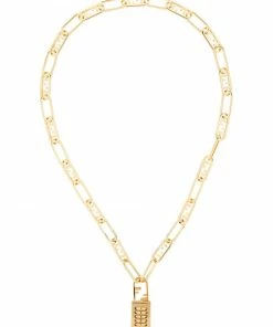 Fendi O'Lock crystal-embellished chain necklace