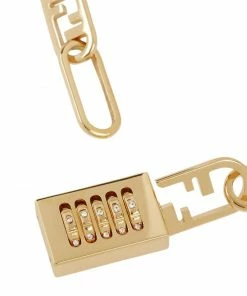 Fendi O'Lock crystal-embellished chain necklace