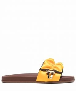 Fendi toggle-fastening ruched slides