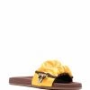Fendi toggle-fastening ruched slides