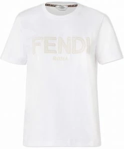 Fendi logo-embroidered T-shirt
