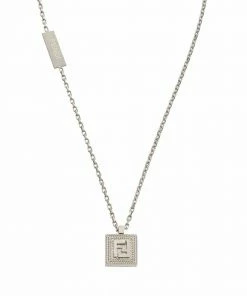 Outlet Fendi Store 11 Fendi FF Guillochet necklace