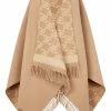 Fendi fringed wrap poncho