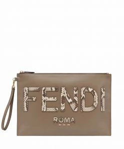 Fendi large flat clutch