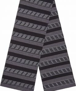 Fendi Pequin-stripe scarf