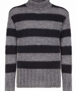 Fendi striped rollneck jumper