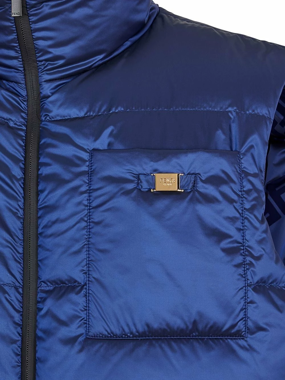 Coupon π₯ Fendi Reversible logo print padded gilet down jackets of men 𧨠5 Fendi reversible logo-print padded gilet