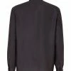 Fendi logo-jacquard silk shirt