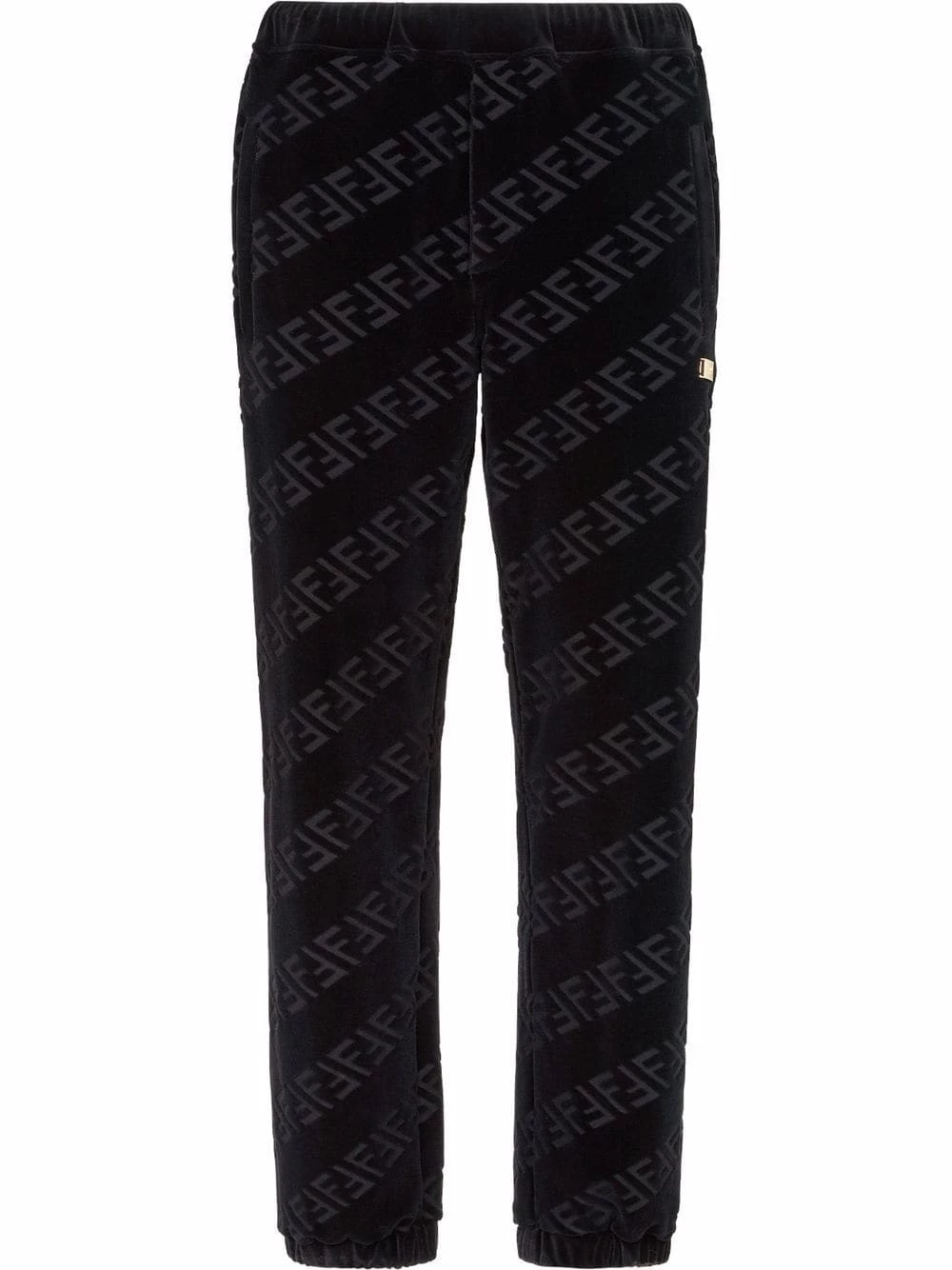 Promo π Fendi FF motif velvet track pants sweatpants of men π 3 Fendi FF-motif velvet track pants